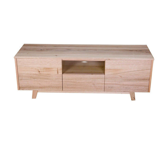 GRANVILLE SOLID TASSIE OAK TV UNIT WITH 2 DOORS & 1 DRAWER 145CM