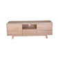 GRANVILLE SOLID TASSIE OAK TV UNIT WITH 2 DOORS & 1 DRAWER 145CM - MyChocolateWood