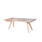 Granville Solid Tassie Oak Rectangular Dining Table 210cm - Chocolate Wood