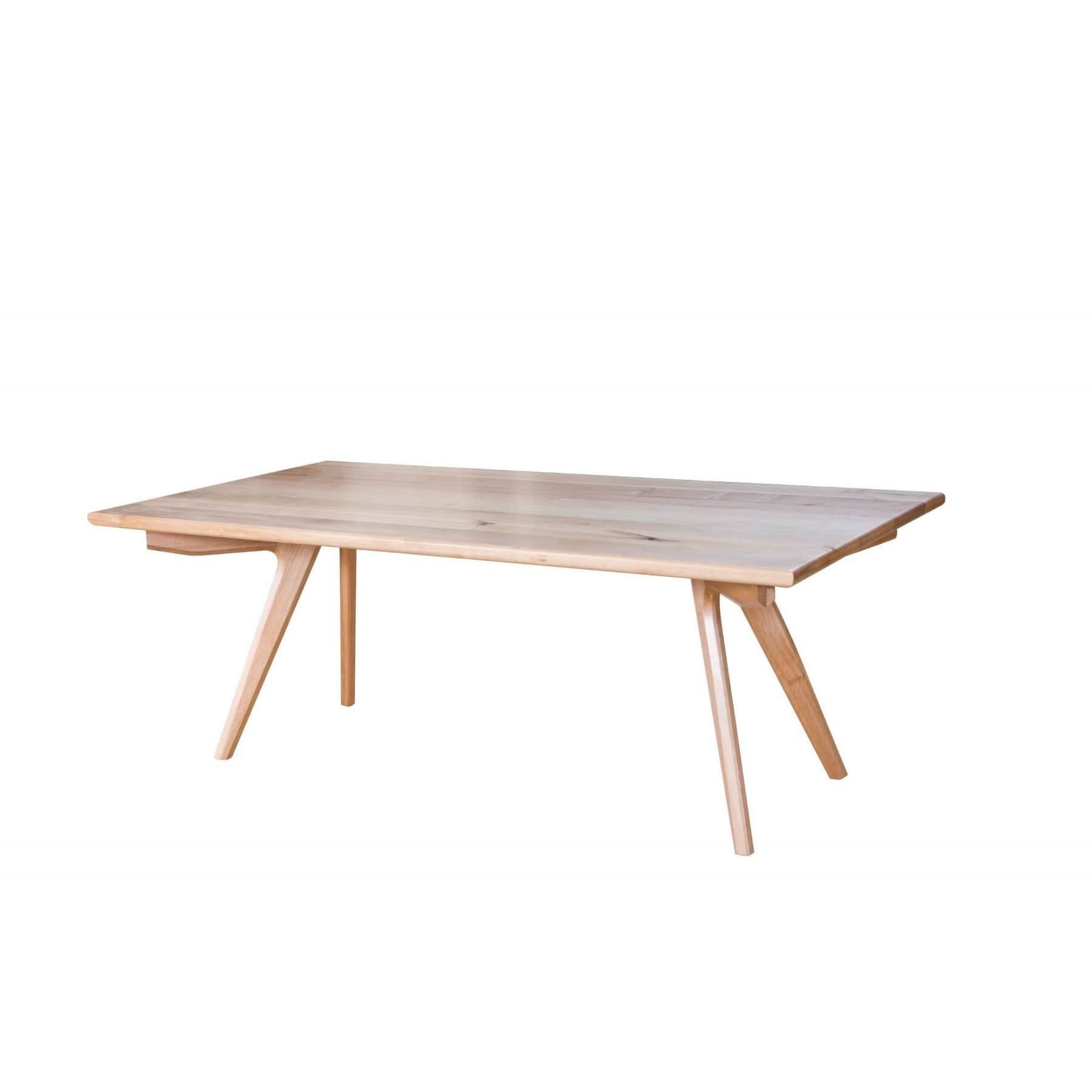 Granville Solid Tassie Oak Rectangular Dining Table 210cm - Chocolate Wood