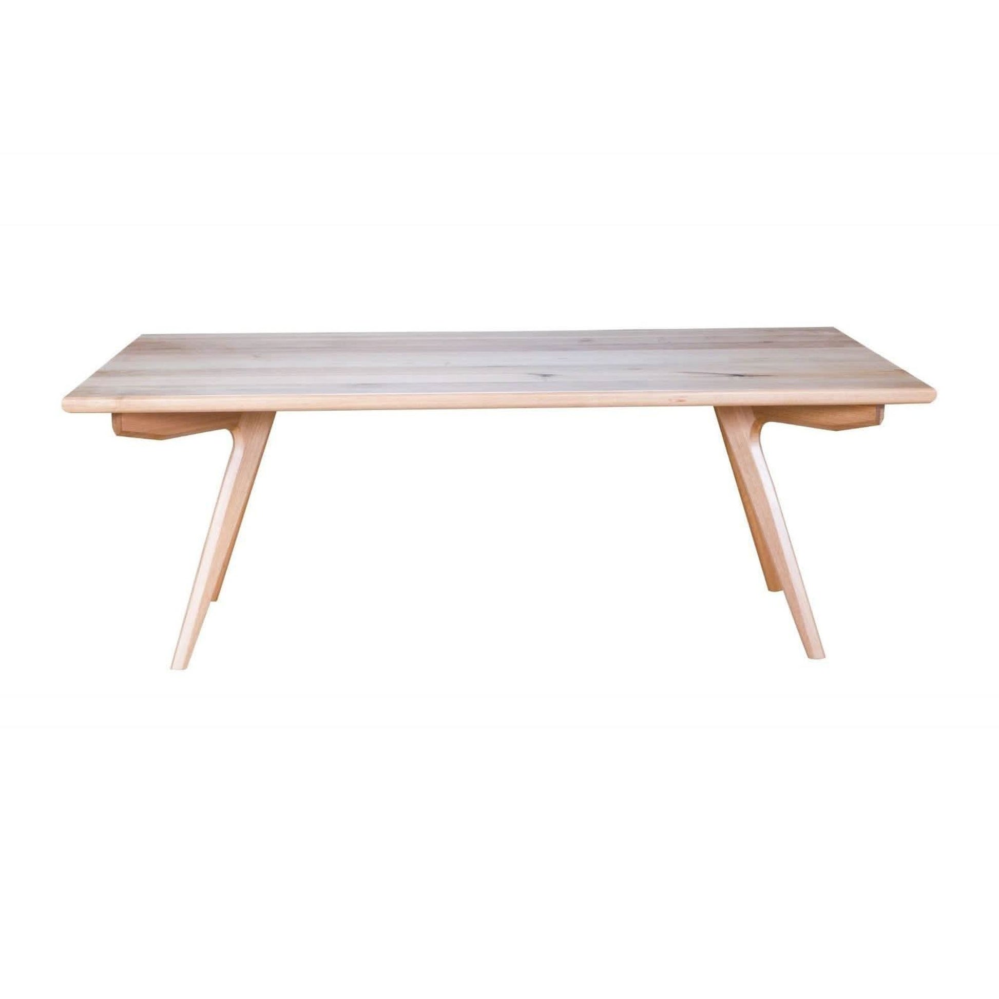 Granville Solid Tassie Oak Rectangular Dining Table 210cm - Chocolate Wood