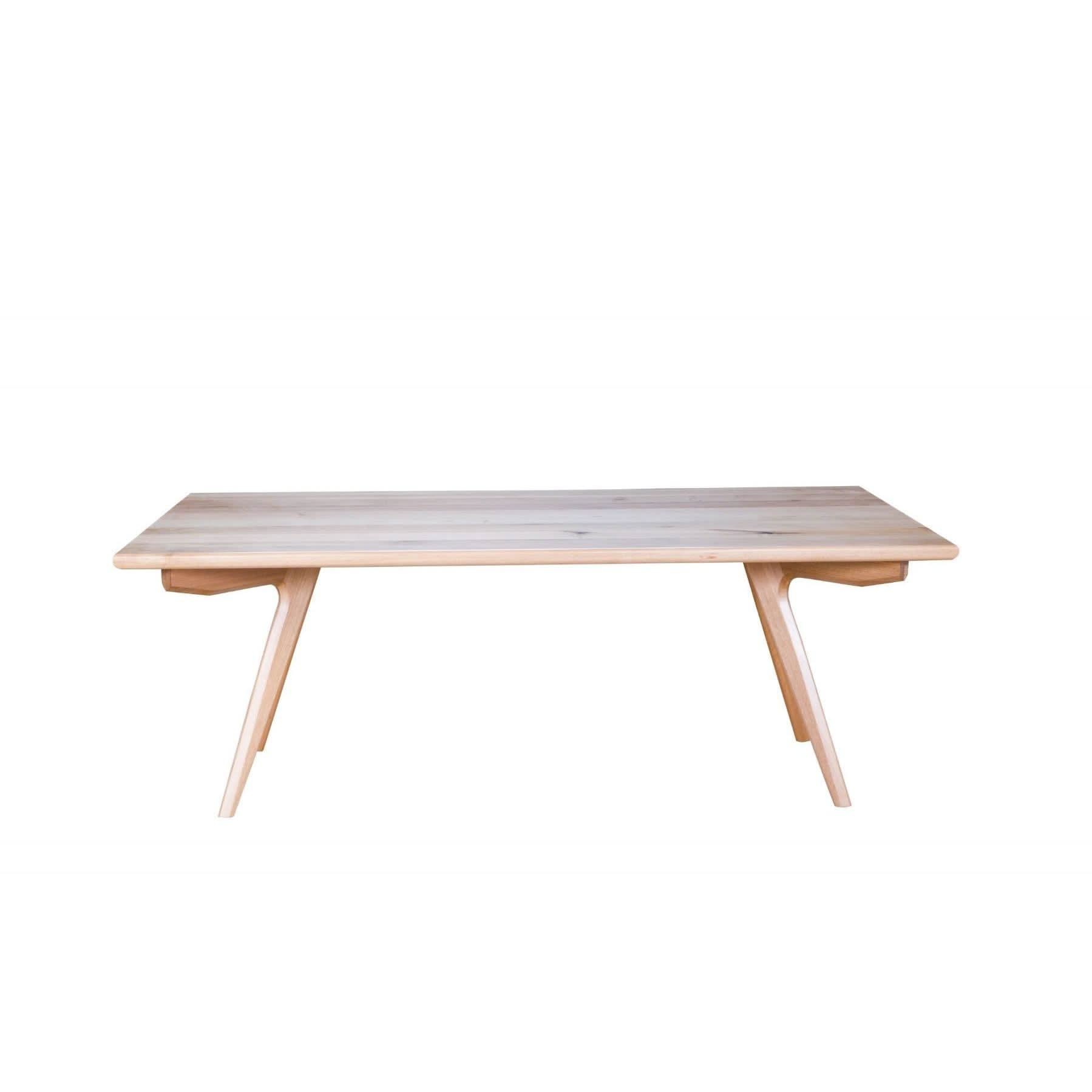 Granville Solid Tassie Oak Rectangular Dining Table 240cm - Chocolate Wood
