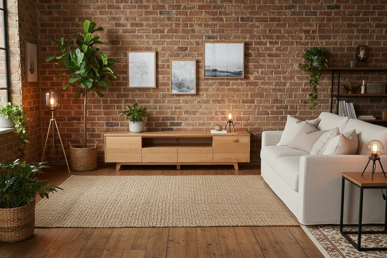 GRANVILLE TASSIE OAK TV UNIT 194CM WITH 2 DOORS & 2 DRAWERS - MyChocolateWood