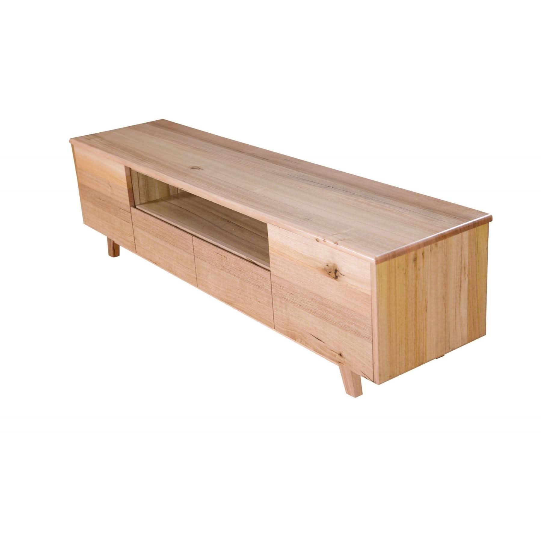 GRANVILLE TASSIE OAK TV UNIT 194CM WITH 2 DOORS & 2 DRAWERS - MyChocolateWood