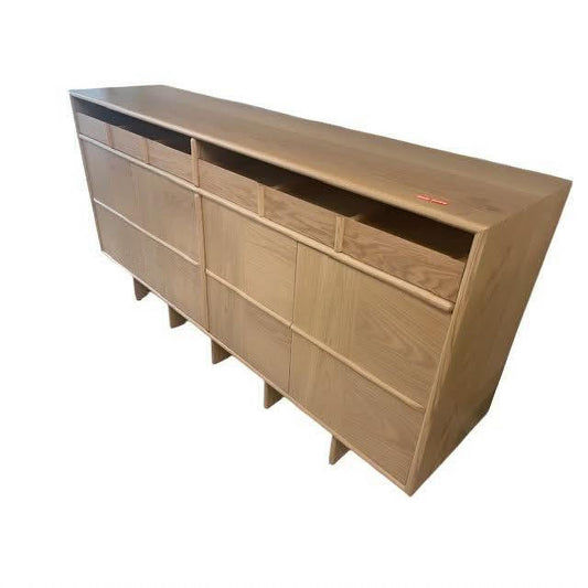 GYMEA AMERICAN OAK BUFFET 4 DOORS & 2 DRAWERS - FLOOR STOCK CLEARANCE