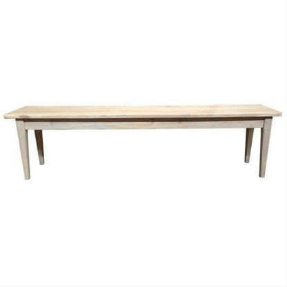 HAMPTON GREYWASHED OAK DINING BENCH 113CM
