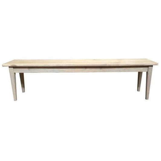 HAMPTON GREYWASHED OAK DINING BENCH 113CM - MyChocolateWood