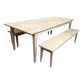 HAMPTON GREYWASHED OAK DINING BENCH 144CM - MyChocolateWood