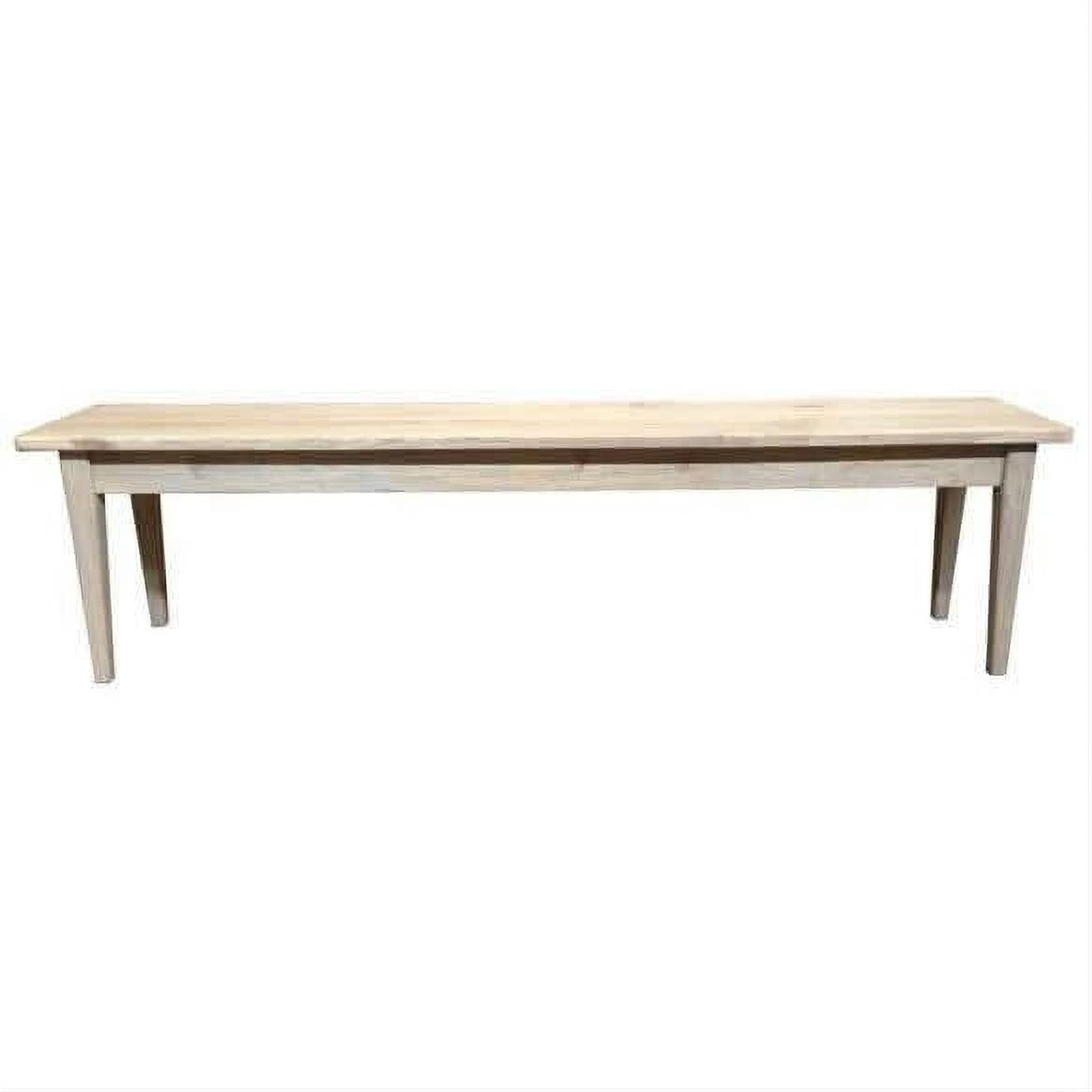 Hampton Greywashed Oak Dining Bench 180cm - Chocolate Wood
