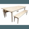 HAMPTON GREYWASHED OAK DINING TABLE 150CM