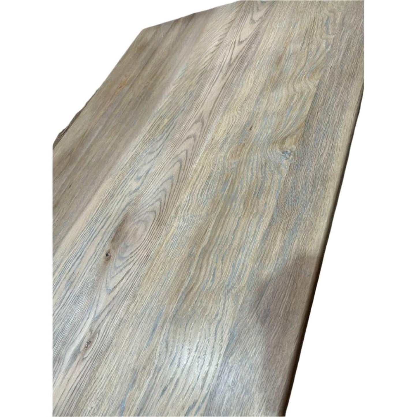 Hampton Greywashed Oak Dining Table 180cm - Chocolate Wood