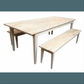 Hampton Greywashed Oak Dining Table 220cm - Chocolate Wood