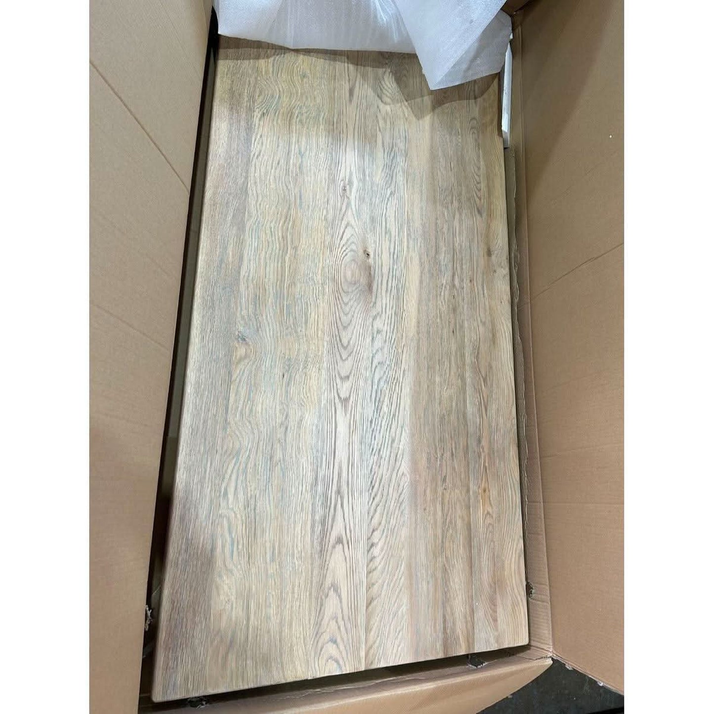 Hampton Greywashed Oak Dining Table 220cm - Chocolate Wood