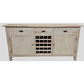 HAMPTON GREYWASHED OAK SIDEBOARD/BUFFET W/20 BOTTLE WINE RACK WITH 3 DRAWERS 2 DOORS 180CM - MyChocolateWood