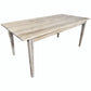 HAMPTONS SOLID OAK STYLE DINING TABLE IN WHITEWASH COLOUR 180CM - MyChocolateWood