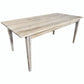 Hamptons Whitewashed Oak Dining Table 180cm - Chocolate Wood