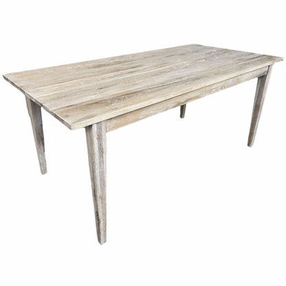 HAMPTONS STYLE DINING TABLE IN WHITEWASHED OAK 150CM