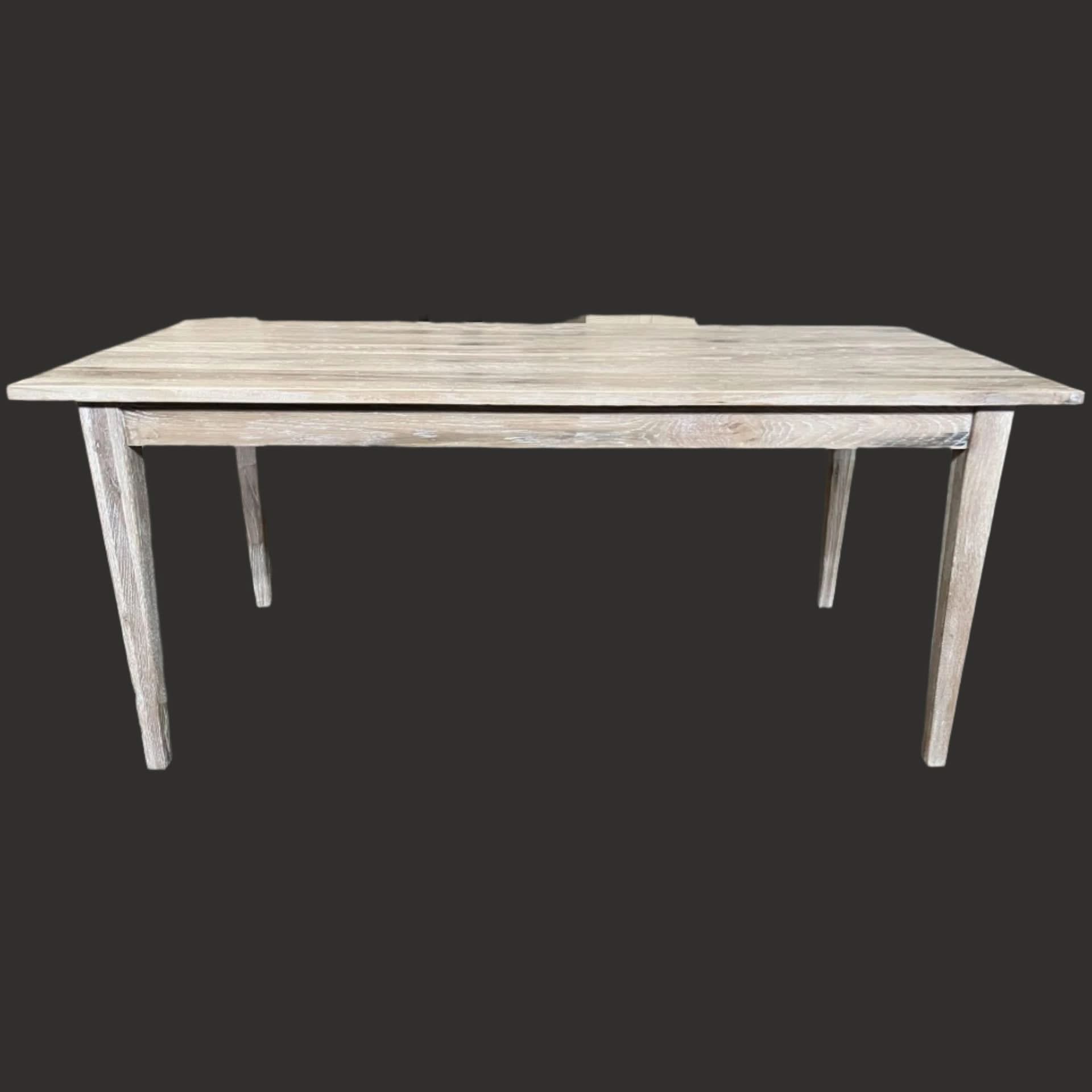 HAMPTONS STYLE DINING TABLE IN WHITEWASHED OAK 150CM - MyChocolateWood