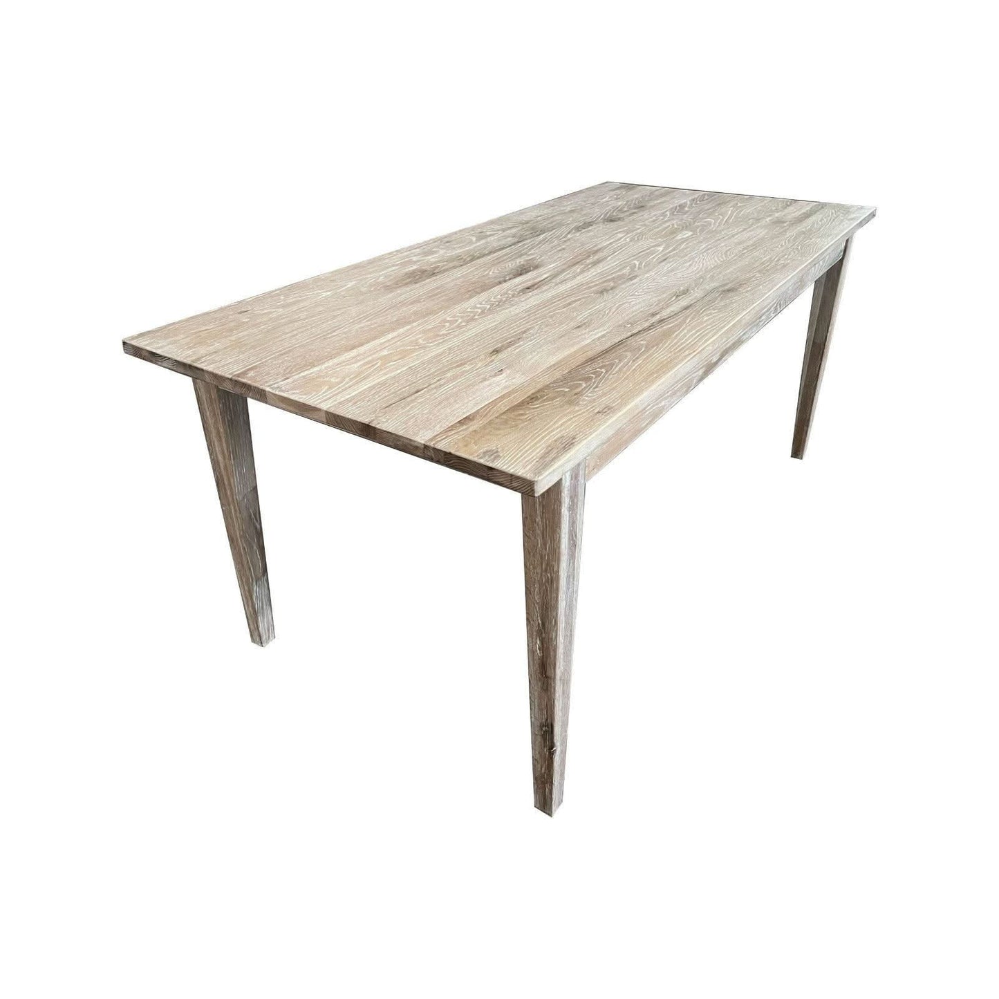 HAMPTONS STYLE DINING TABLE IN WHITEWASHED OAK 150CM - MyChocolateWood