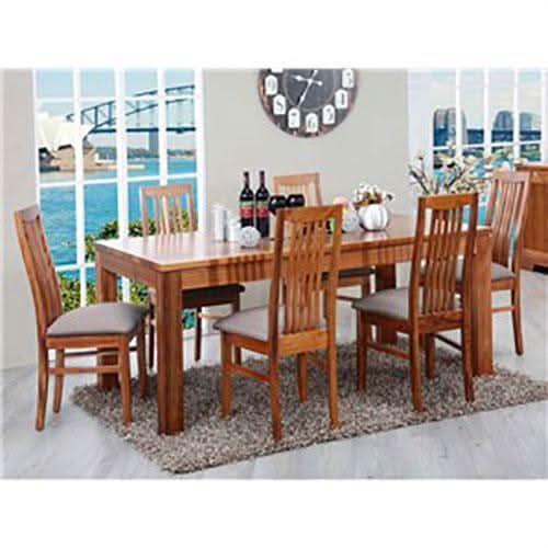 HARLINGTON SOLID BLACKWOOD TIMBER DINING TABLE 180CM (TABLE ONLY) - MyChocolateWood