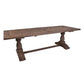 HARLOW PARQUET RECLAIMED ELM DINING TABLE WITH PEDESTAL BASE 250CM NATURAL ELM - MyChocolateWood