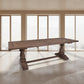 HARLOW PARQUET RECLAIMED ELM DINING TABLE WITH PEDESTAL BASE 250CM NATURAL ELM - MyChocolateWood