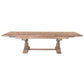 HARLOW PARQUET RECLAIMED ELM DOUBLE EXTENSION DINING TABLE WITH PEDESTAL BASE 210/260/310CM NATURAL ELM - MyChocolateWood