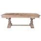 HARLOW PARQUET RECLAIMED ELM DOUBLE EXTENSION DINING TABLE WITH PEDESTAL BASE 210/260/310CM NATURAL ELM - MyChocolateWood