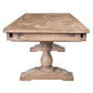HARLOW PARQUET RECLAIMED ELM DOUBLE EXTENSION DINING TABLE WITH PEDESTAL BASE 210/260/310CM NATURAL ELM - MyChocolateWood