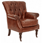 HARPER AGED LEATHER ARMCHAIR - MyChocolateWood