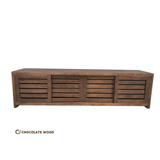 HAVANA TASSIE OAK SLIDING DOORS TV UNIT 180CM - MyChocolateWood