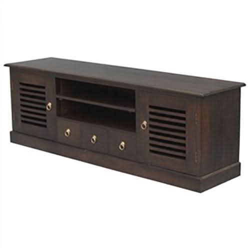 HAWAII SOLID MAHOGANY TV UNIT 2 DOOR 3 CD DRAWER IN CHOCOLATE 160CM - MyChocolateWood