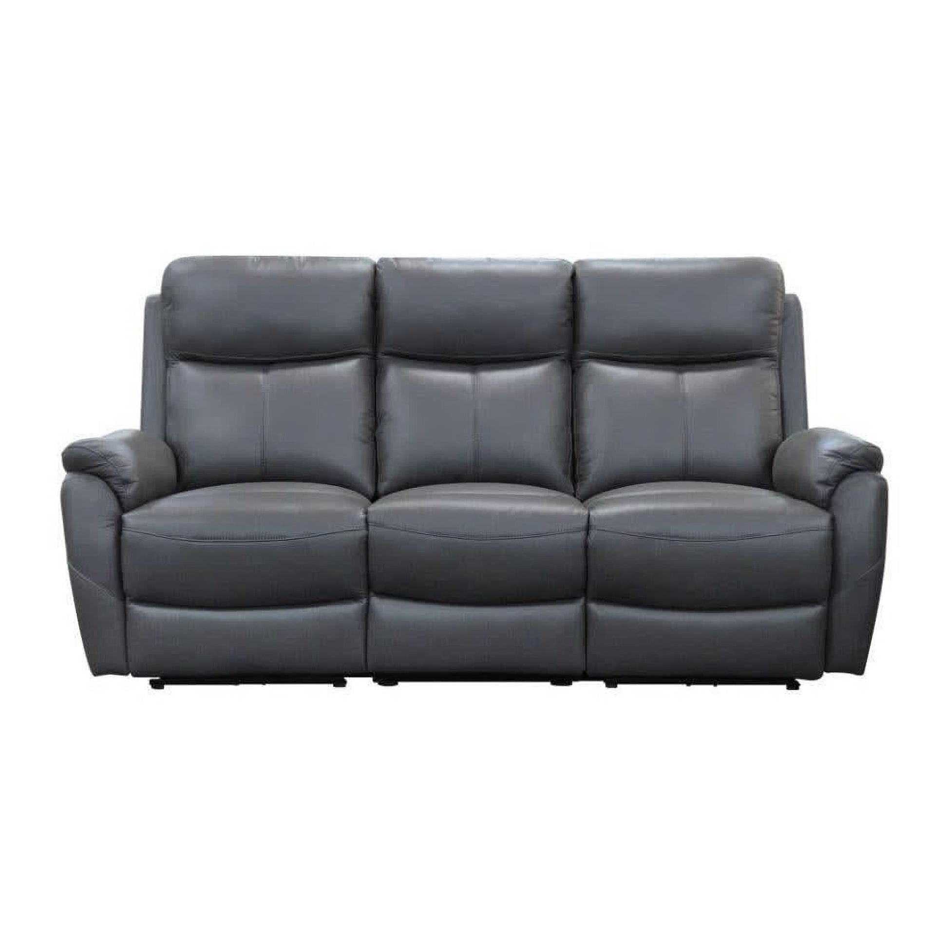 Hawes 3-Piece Electric Recliner Suite in Gunmetal - Chocolate Wood