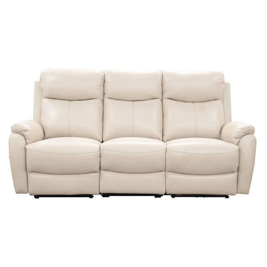 HAWES 3 PIECE ELECTRIC RECLINER 3-SEATER SOFA & 2 ARMCHAIRS SILVER COLOUR - MyChocolateWood