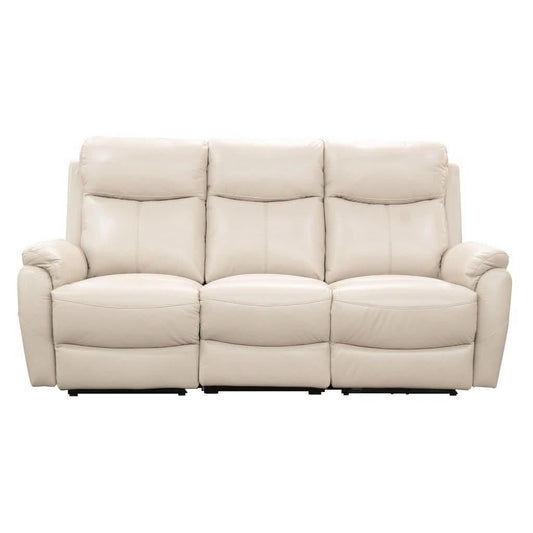 HAWES 3 PIECE ELECTRIC RECLINER 3-SEATER SOFA & 2 ARMCHAIRS SILVER COLOUR - MyChocolateWood