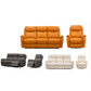 HAWES 3 PIECE ELECTRIC RECLINER 3-SEATER SOFA & 2 ARMCHAIRS TANGERINE COLOUR - MyChocolateWood
