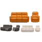 Hawes 3-Piece Electric Recliner Suite in Tangerine - Chocolate Wood