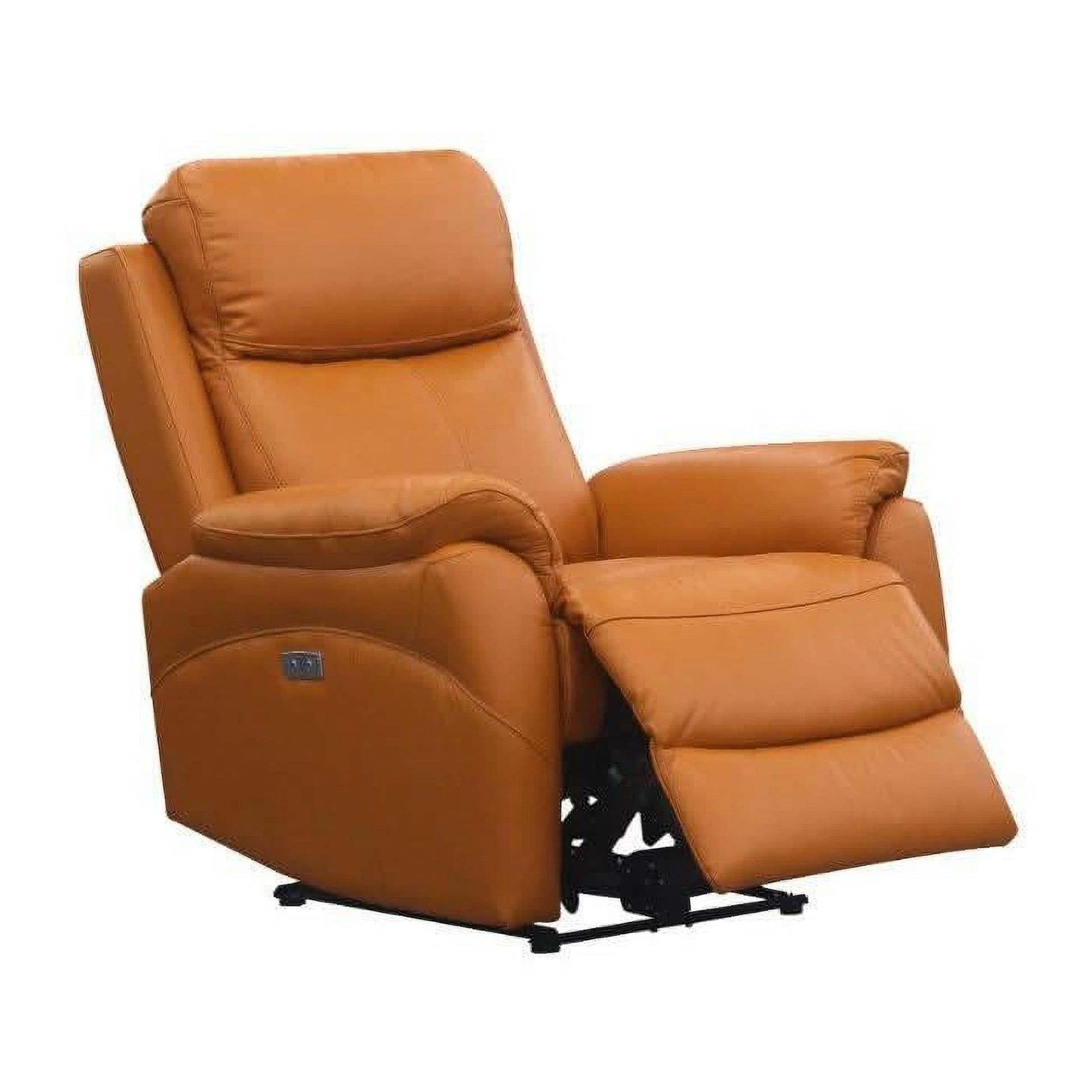 Hawes 3-Piece Electric Recliner Suite in Tangerine - Chocolate Wood