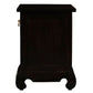 Hiroko Opium Leg 1-Drawer Bedside Table in Chocolate - Chocolate Wood