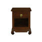 HIROKO OPIUM STYLE LEG 1 DRAWER & 1 SHELF BEDSIDE TABLE - MAHOGANY - MyChocolateWood