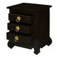 HIROKO OPIUM STYLE LEG 3 DRAWERS BEDSIDE TABLE - CHOCOLATE - MyChocolateWood
