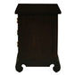 HIROKO OPIUM STYLE LEG 3 DRAWERS BEDSIDE TABLE - CHOCOLATE - MyChocolateWood