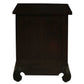 HIROKO OPIUM STYLE LEG 3 DRAWERS BEDSIDE TABLE - CHOCOLATE - MyChocolateWood