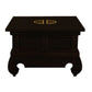 Hiroko Solid Mahogany Chinese Style Lamp Table in Chocolate - Chocolate Wood