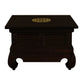 Hiroko Chinese Style Lamp Table in Chocolate - Chocolate Wood