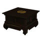 Hiroko Chinese Style Lamp Table in Chocolate - Chocolate Wood