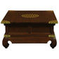 HIROKO SOLID MAHOGANY CHINESE STYLE RECTANGULAR COFFEE TABLE 4 DRAWERS IN MAHOGANY COLOUR - MyChocolateWood