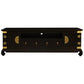 HIROKO SOLID MAHOGANY CHINESE STYLE TV UNIT 2 DOORS & 4 DRAWERS IN CHOCOLATE 190 CM - MyChocolateWood