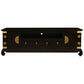 Hiroko Solid Mahogany Chinese Style TV Unit 190cm in Chocolate - Chocolate Wood