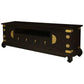 HIROKO SOLID MAHOGANY CHINESE STYLE TV UNIT 2 DOORS & 4 DRAWERS IN CHOCOLATE 190 CM - MyChocolateWood